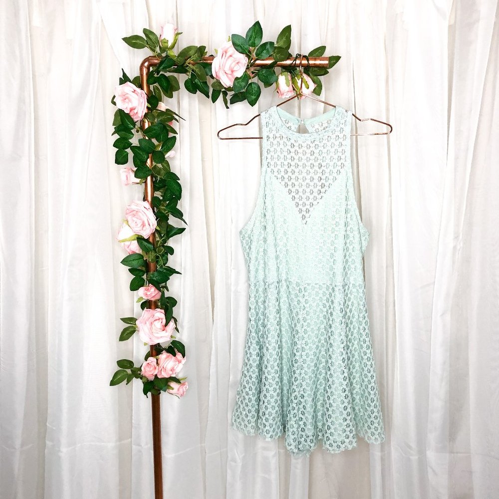 3/$30 Urban Outfitters Mint Green Lace Romper